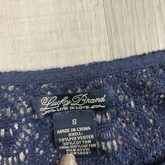 Lucky Brand Navy Lace Coverup - Picture 4 of 6